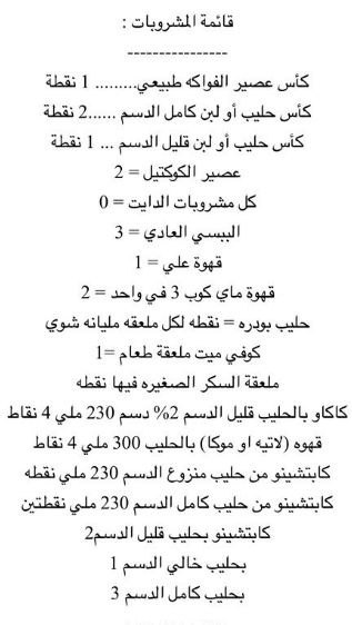 رجيم النقاط
